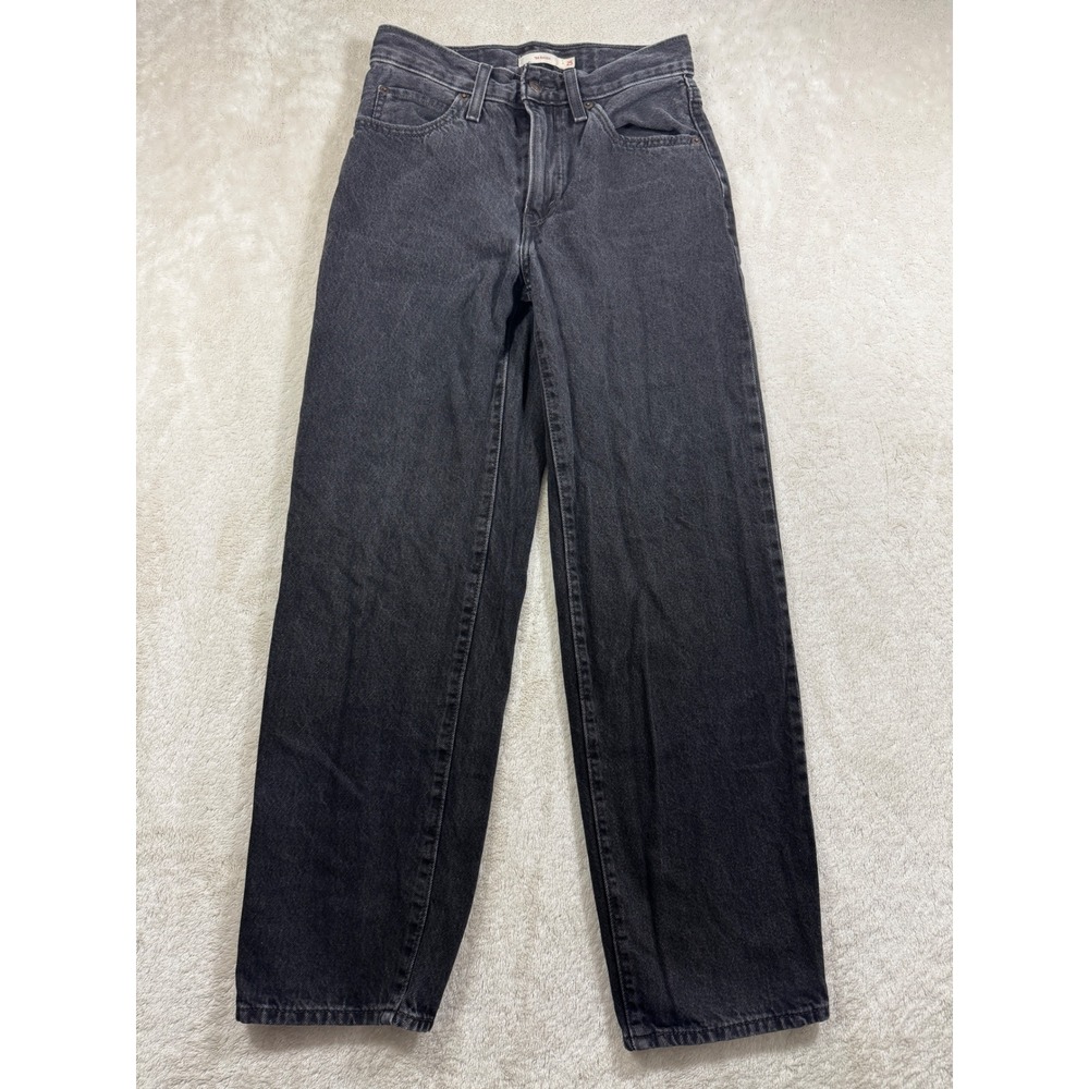 Levi's Womens '94 Baggy High Rise Black Denim Jeans 25 Meas: 27x29